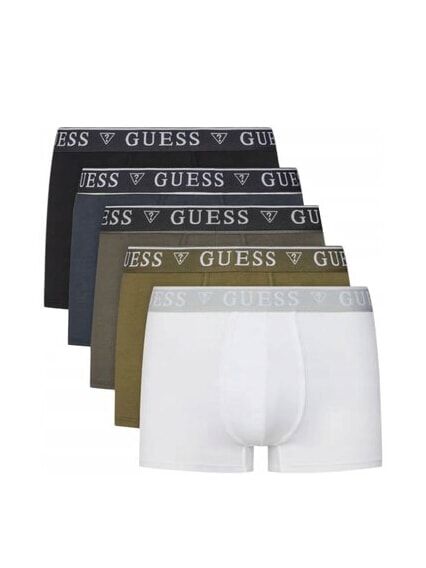 GUESS LOGO CLASSIC 5 mehrfarbige Boxershorts schwarz weiß grau gre - Herrenslip