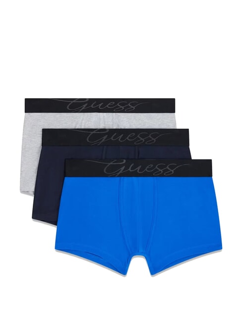GUESS JOE 3 mehrfarbige Boxershorts Marineblau Atmosphäre Grau - Herrenslip