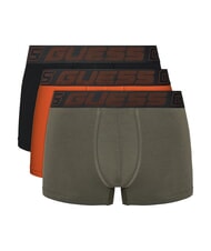 GUESS JOE 3 mehrfarbige Boxershorts Lavaschwarz Orange - Herrenslip - 1