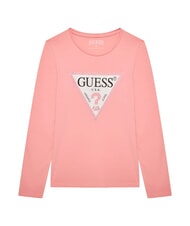 GUESS KIDS Langarm-T-Shirt mit Strasssteinen s&uuml;&szlig;es Rosa - Kinder-T-Shirt - 1