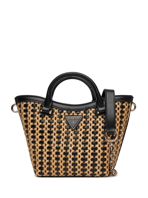GUESS ATALIA Kleine Handtasche mit Schultergurt natur / schwarz - Damentaschen