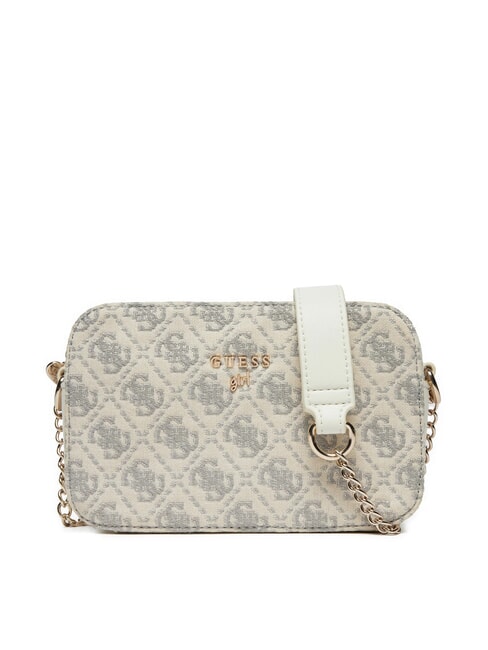 GUESS GIRL Mini-Umhängetasche aus Jacquard cremwhi - Damentaschen