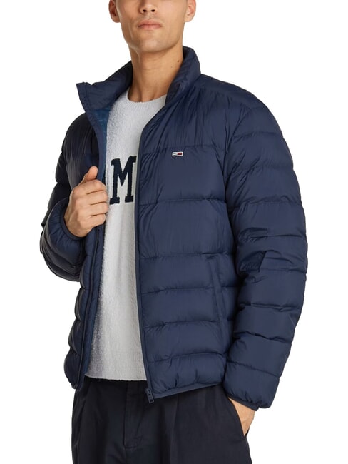 TOMMY HILFIGER TH JEANS Flag Daunenjacke aus Nylon dunkle Nachtmarine - Daunenjacken für Herren