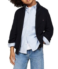 TOMMY HILFIGER TH KIDS Pullover mit durchgehendem Reißverschluss - Kinderpullover