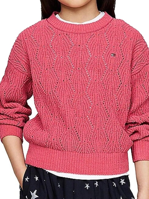 TOMMY HILFIGER TH KIDS Pullover mit Rundhalsausschnitt Erbe Rosa - Kinderpullover