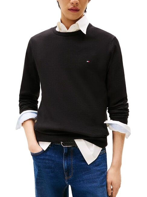 TOMMY HILFIGER TH  Pullover mit Rundhalsausschnitt Schwarz - Herrenpullover