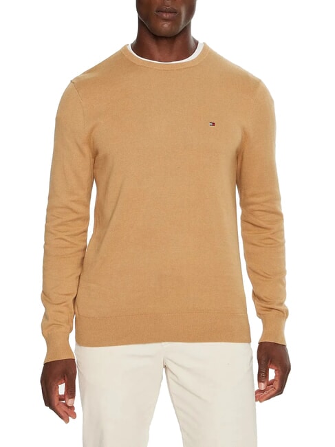 TOMMY HILFIGER TH  Pullover mit Rundhalsausschnitt Safari-Leinwand - Herrenpullover
