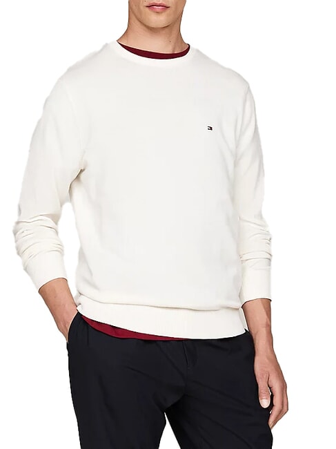 TOMMY HILFIGER TH  Pullover mit Rundhalsausschnitt Elfenbein - Herrenpullover