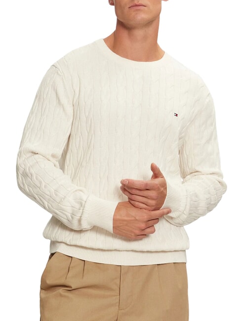 TOMMY HILFIGER TH  Pullover mit Rundhalsausschnitt Elfenbein - Herrenpullover