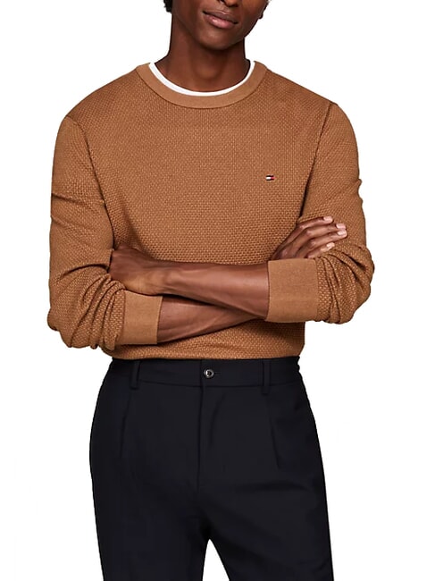 TOMMY HILFIGER TH  Pullover mit Rundhalsausschnitt Highland Khaki/Multi - Herrenpullover