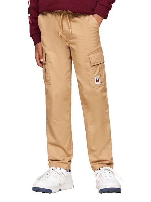 TOMMY HILFIGER TH KIDS Unisex-Baumwollhose klassisches Khaki - Kinderhosen