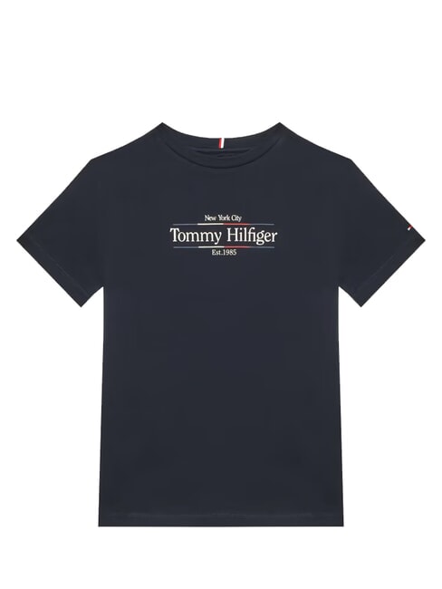 TOMMY HILFIGER TH KIDS Kurzärmeliges Baumwoll-T-Shirt Wüstenhimmel - Kinder-T-Shirt