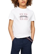 TOMMY HILFIGER TH KIDS Kurzärmeliges Baumwoll-T-Shirt - Kinder-T-Shirt