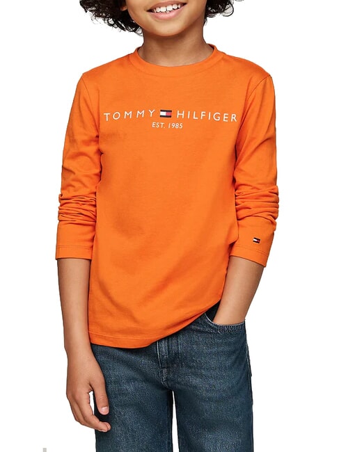 TOMMY HILFIGER TH KIDS Langärmliges T-Shirt orangefarbener Donner - Kinder-T-Shirt