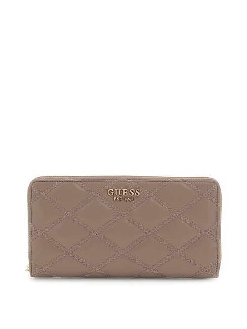 GUESS TASMIN Geldbörse mit Rundum-Reißverschluss dunkles Taupe - Brieftaschen Damen