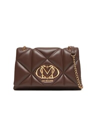 LOVE MOSCHINO EMBOSSED Umh&auml;ngetasche / Crossbody Bag Schokolade - Damentaschen - 1