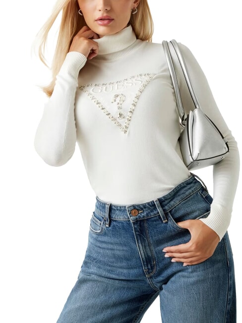 GUESS MELANIE TRIANGLE  Pullover mit Rundhalsausschnitt cremwhi - Damenpullover