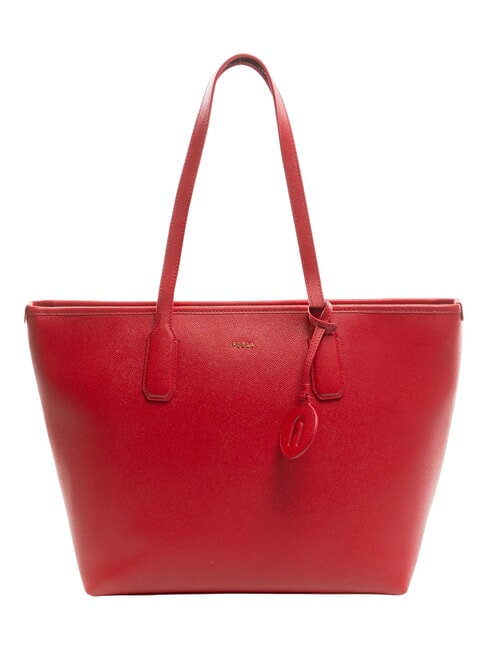 FURLA CLASSIC Shopper-Tasche aus Leder mit Andromeda-Print Venezianisches Rot - Damentaschen