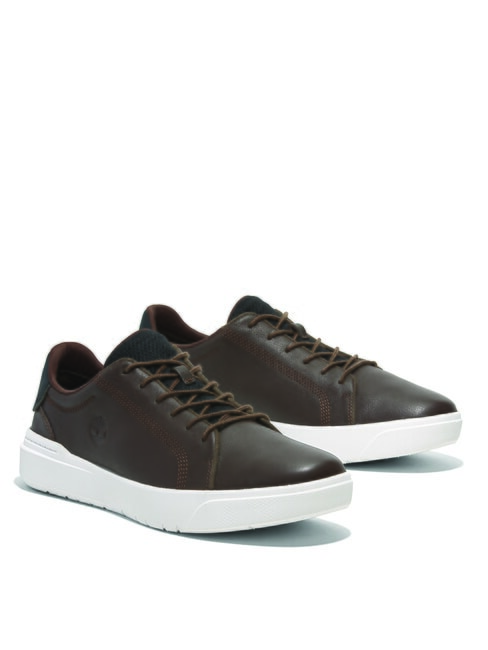 TIMBERLAND SENECA BAY Herren-Sneakers aus Leder dunkelbraunes Vollnarbenleder - Herrenschuhe