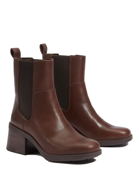 TIMBERLAND BELLEVAUX Stiefeletten dunkelbraunes Vollnarbenleder - Damenschuhe