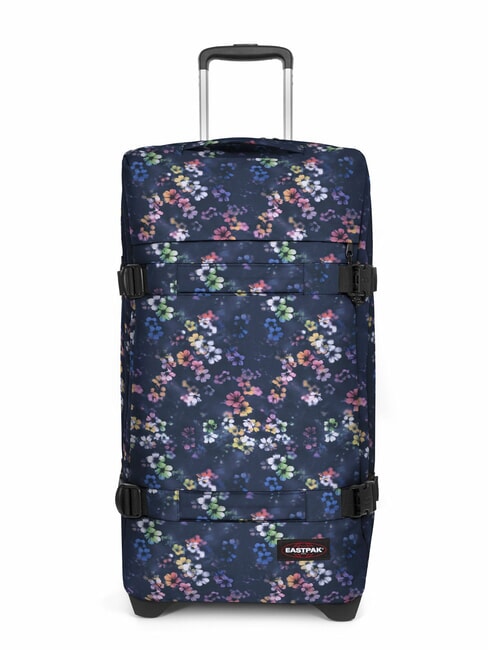 EASTPAK TRANSIT'R M Trolley mittlerer Größe Flora Fade Navy - Halbharte Trolleys