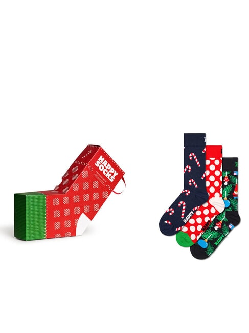 HAPPY SOCKS X-MAS Geschenkset mit 3 Paar Socken mehrfarbig - Herrensocken/Herrenstrümpfe