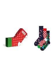 HAPPY SOCKS X-MAS Geschenkset mit 3 Paar Socken - Herrensocken/Herrenstrümpfe
