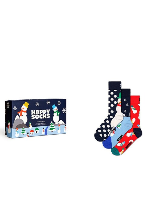 HAPPY SOCKS SNOWM Geschenkset mit 3 Paar Socken mehrfarbig - Herrensocken/Herrenstrümpfe