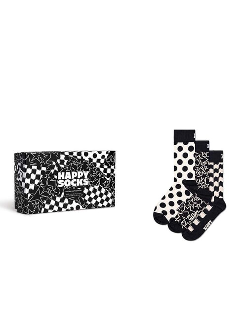 HAPPY SOCKS BLACK AND WHITE Geschenkset mit 3 Paar Socken Schwarz - Damenstrümpfe