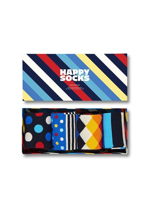HAPPY SOCKS BLACK WEEK STRIPED Geschenkset mit 4 Paar Socken mehrfarbig - Herrensocken/Herrenstrümpfe