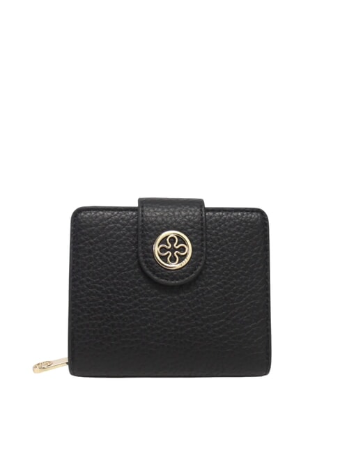 V73 FEDERICA Kleines, zweifach gefaltetes Portemonnaie Schwarz - Brieftaschen Damen