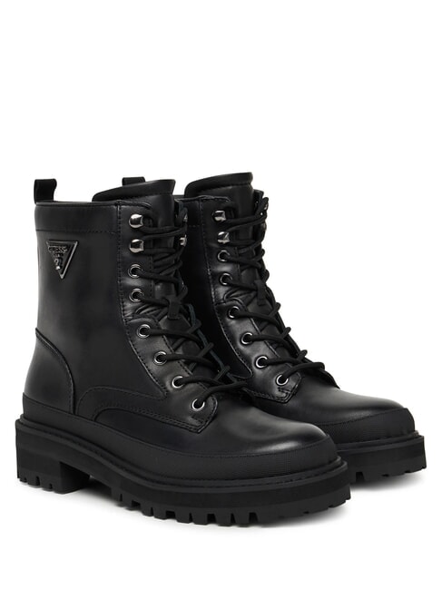 GUESS BADA2 Stiefeletten aus Leder SCHWARZ - Damenschuhe