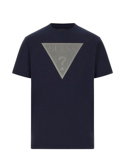 GUESS TRIANGLE LOGO Kurzarm-T-Shirt mit normaler Passform smartblue - Herren-T-Shirts