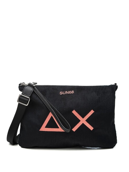 SUN68 CORDUROY Clutch mit Handgelenk- und Schultergurt Schwarz - Damentaschen