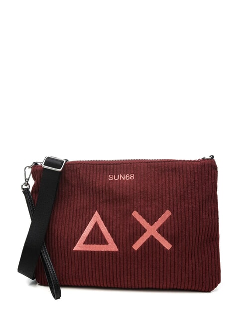SUN68 CORDUROY Clutch mit Handgelenk- und Schultergurt Bordeaux - Damentaschen
