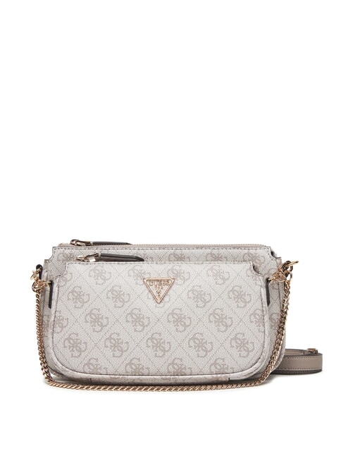 GUESS NOELLE 2 Umhängetasche Logo in dunklem Taupe - Damentaschen