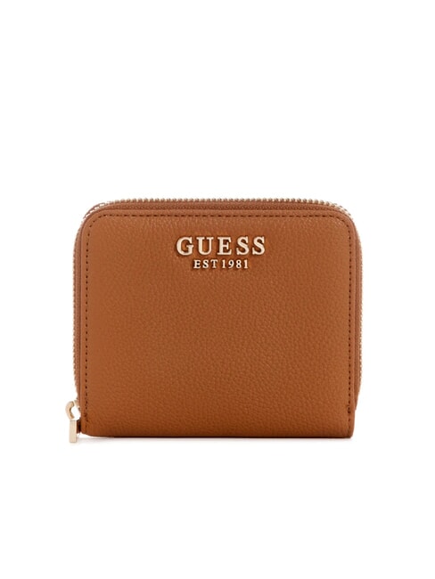 GUESS LAUREL 2 Kleine Geldbörse mit Rundum-Reißverschluss COGNAC - Brieftaschen Damen