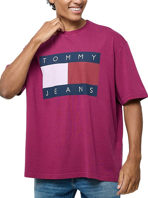 TOMMY HILFIGER TH JEANS Maxi Flag Baumwoll-T-Shirt Taltraube - Herren-T-Shirts