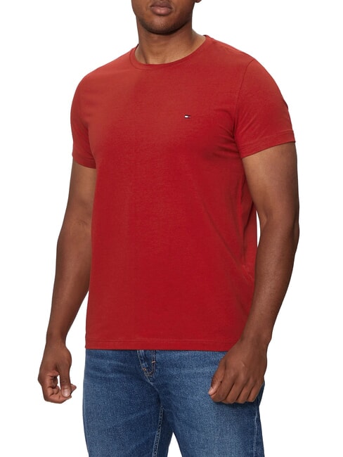 TOMMY HILFIGER  Stretch-T-Shirt für Herren dunkles Magma - Herren-T-Shirts