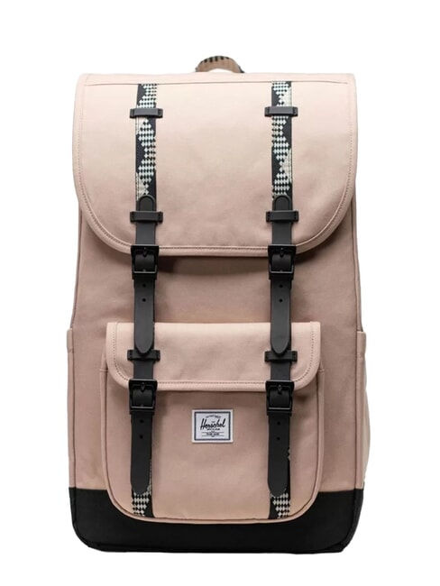 HERSCHEL LITTLE AMERICA  Rucksack in Standardgröße helles Taupe/Schwarz - Rucksäcke für Schule &amp; Freizeit