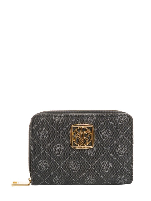 YNOT ROMANCE Mittelgroße Geldbörse mit Rundum-Reißverschluss SCHWARZ - Brieftaschen Damen