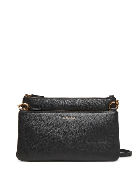 COCCINELLE YVONNE Umhängetasche aus Leder Schwarz - Damentaschen