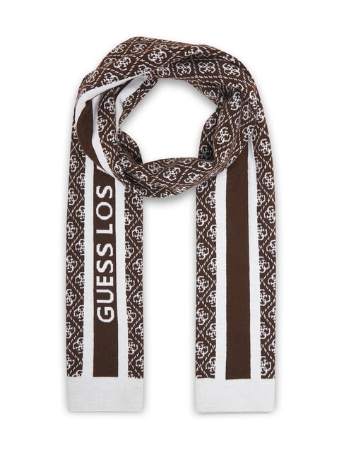 GUESS SEVYN 4G LOGO Schal 4 g Braun und Creme - Schals
