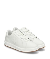 RALPH LAUREN AINSLEY Leder-Sneaker mit gesticktem Logo - Damenschuhe