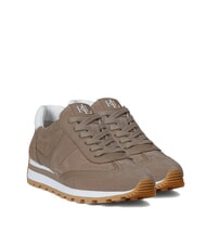 RALPH LAUREN DANI Mikroperforierte Sneakers aus Wildleder taupebraun/taupebraun/weiß - Damenschuhe - 1