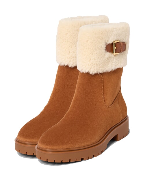 RALPH LAUREN ALLYSON Stiefeletten aus Schaffell und Wildleder Lauren Tan2 - Damenschuhe