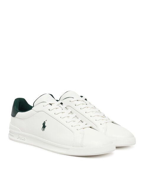 RALPH LAUREN HERITAGE COURT 2 Leder-Sneakers Deckwash weiß/wald - Herrenschuhe