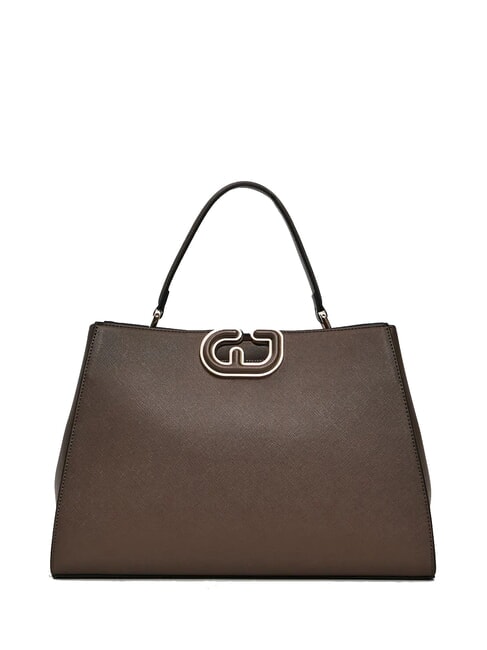 GAUDÌ DEMY WINTER L Handtasche mit Schultergurt aus Saffianoleder Taupe - Damentaschen