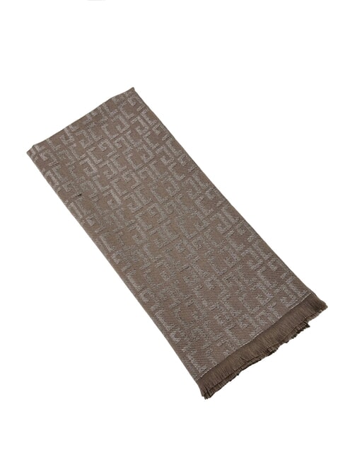 GAUDÌ ESTELLE Schal aus Lurexgarn mit Allover-Logo Taupe - Schals