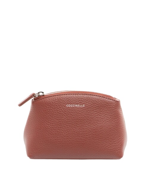 COCCINELLE AGATEA Kosmetiktasche aus Leder Brandy - Etuitaschen &amp; Necessaire